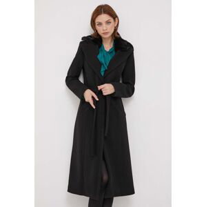 Kabát Artigli dámský, černá barva, přechodný