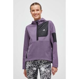Běžecká bunda adidas Performance fialová barva