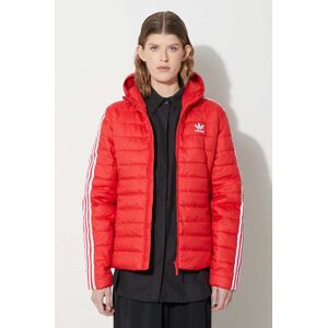 Bunda adidas Originals dámská, červená barva, přechodná