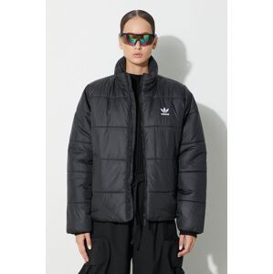 Bunda adidas Originals Adicolor Puffer dámská, černá barva, zimní, II8455