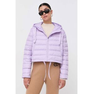 Péřová bunda Twinset dámská, fialová barva, zimní, oversize