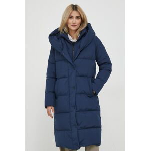 Péřová bunda Lauren Ralph Lauren dámská, tmavomodrá barva, zimní