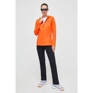 Sportovní mikina Jack Wolfskin Baiselberg oranžová barva, s kapucí