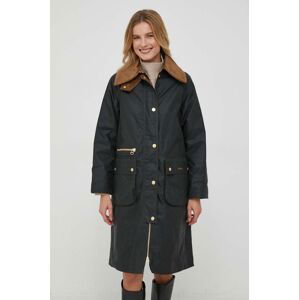 Bunda Barbour dámská, zelená barva, přechodná, oversize