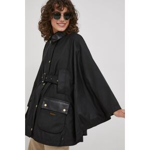 Pončo Barbour černá barva, oversize