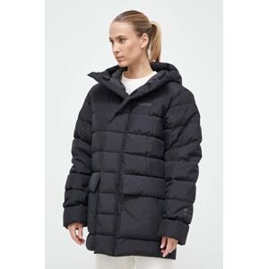 Péřová bunda Marmot dámská, černá barva, zimní, oversize