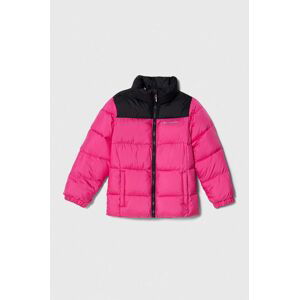 Dětská bunda Columbia U Puffect Jacket růžová barva