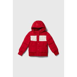 Dětská bunda Guess červená barva