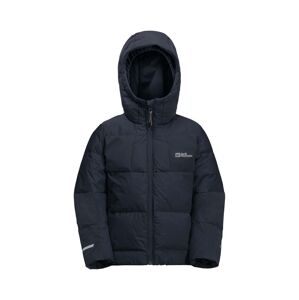 Dětská péřová bunda Jack Wolfskin ACTAMIC DOWN tmavomodrá barva