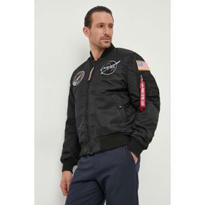 Bomber bunda Alpha Industries MA-1 VF NASA černá barva, přechodná