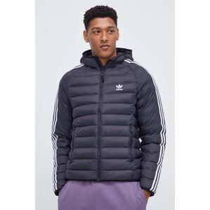 Bunda adidas Originals Padded Hooded Puffer Jacket pánská, černá barva, přechodná, IL2563