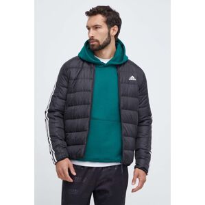 Péřová bunda adidas pánská, černá barva, zimní