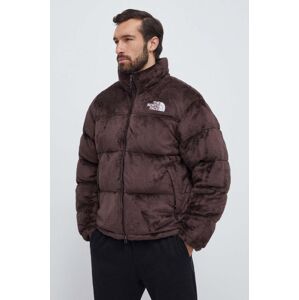 Péřová bunda The North Face Versa Velour Nuptse pánská, hnědá barva, zimní, NF0A84F7I0I1