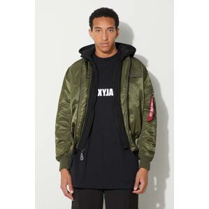 Bunda Alpha Industries MA-1 D-Tec pánská, zelená barva, zimní, 183110.481