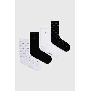 Ponožky Calvin Klein 4-pack dámské, černá barva