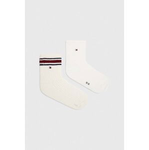 Ponožky Tommy Hilfiger 2-pack dámské, bílá barva