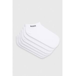 Ponožky BOSS 6-pack dámské, bílá barva