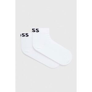 Ponožky BOSS 2-pack dámské, bílá barva, 50502066