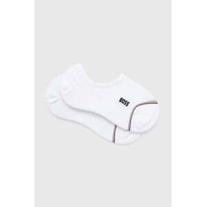 Ponožky BOSS 2-pack dámské, bílá barva, 50502091