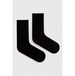 Ponožky BOSS 2-pack dámské, černá barva