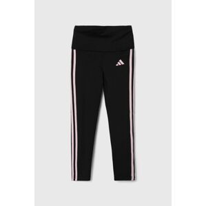 Dětské legíny adidas černá barva, s aplikací