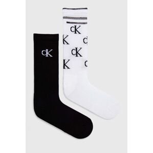 Ponožky Calvin Klein Jeans 2-pack pánské, bílá barva