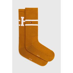 Ponožky Tommy Hilfiger 2-pack pánské, žlutá barva