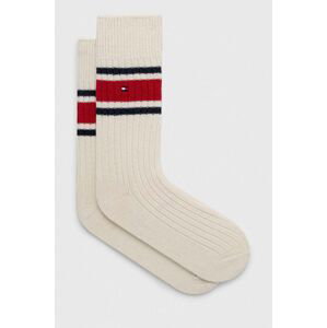 Vlněné ponožky Tommy Hilfiger bílá barva