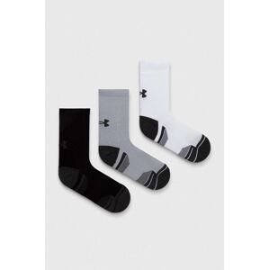 Ponožky Under Armour 3-pack pánské, šedá barva