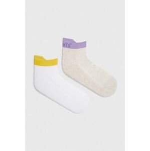 Ponožky Levi's 2-pack žlutá barva