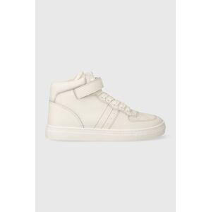 Dětské kožené sneakers boty Emporio Armani béžová barva