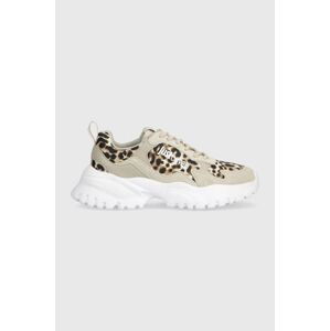 Sneakers boty Just Cavalli béžová barva, 75RA3SL1 ZP371 843