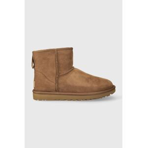 Semišové sněhule UGG Classic Mini Regenerate hnědá barva, 1137050