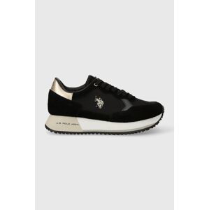 Sneakers boty U.S. Polo Assn. CLEEF černá barva, CLEEF004W/CSN1