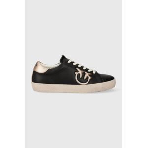 Kožené sneakers boty Pinko Seattle černá barva, 101631 A12S ZH2