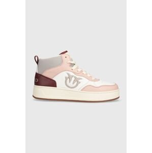 Kožené sneakers boty Pinko Detroit růžová barva, 101690 A188 B57
