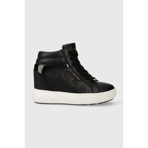 Sneakers boty Guess ROXANA černá barva, FL8ROX LEA12