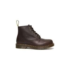 Kožené kotníkové boty Dr. Martens 101 dámské, hnědá barva, na plochém podpatku, DM27761201