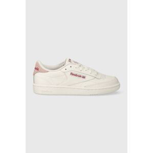 Kožené sneakers boty Reebok Club C 85 béžová barva