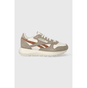 Kožené sneakers boty Reebok Classic Leather béžová barva