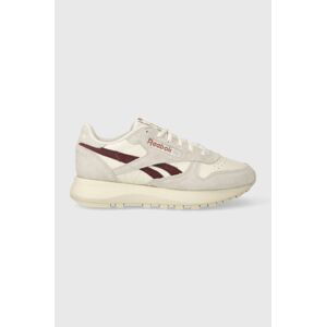 Kožené sneakers boty Reebok Classic šedá barva