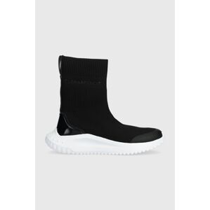 Sneakers boty Calvin Klein Jeans EVA RUNNER SOCK KNIT WN černá barva, YW0YW01204