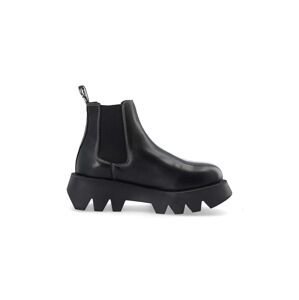 Kožené kotníkové boty Bianco BIAJOSEFINE dámské, černá barva, na platformě, 11300816