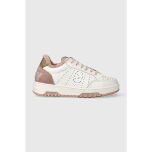 Kožené sneakers boty Off Play COMO bílá barva, COMO 1 WHITE, CIPRIA, TAUPE, GREY