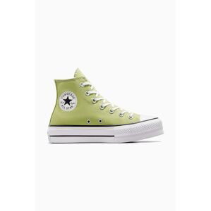 Kecky Converse Chuck Taylor All Star Lift dámské, zelená barva, A06137C