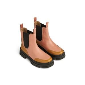 Dětské kožené kotníkové boty Liewood oranžová barva