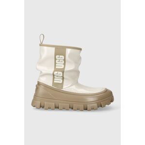 Dětské sněhule UGG KIDS CLASSIC BRELLAH MINI béžová barva