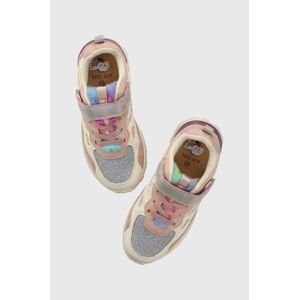 Dětské sneakers boty Shoo Pom růžová barva