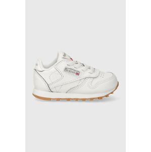 Dětské sneakers boty Reebok Classic CL LTHR bílá barva