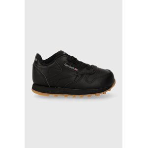 Dětské sneakers boty Reebok Classic CL LTHR černá barva